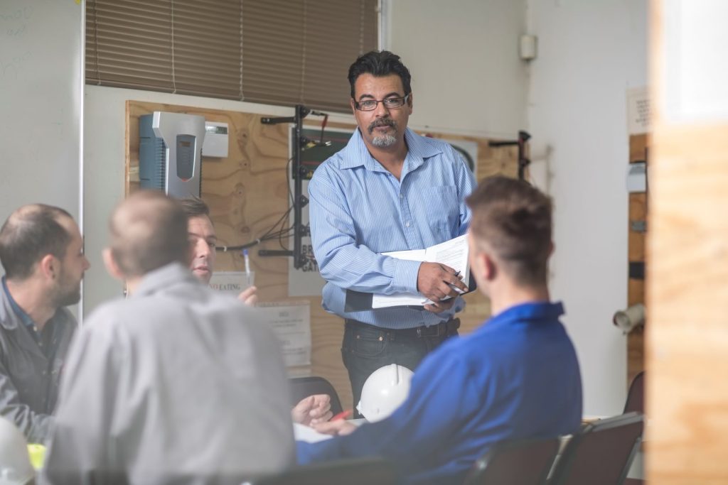 HVAC Business Coach conducting a training session.